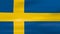 Waving Sweden Flag, ready for seamless loop