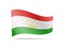Waving Tajikistan flag in the wind. Flag on white vector illustration