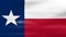 Waving Texas State Flag, ready for seamless loop