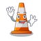 Waving traffic cone on Made in cartoon