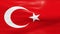 Waving Turkey Flag