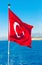Waving turkish flag