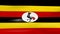 Waving Uganda Flag, ready for seamless loop