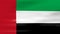 Waving United Arab Emirates Flag, ready for seamless loop