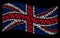 Waving United Kingdom Flag Collage of Percent Items