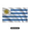 Waving Uruguay flag on a white background. Vector illustration