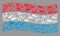 Waving Vaccine Luxembourg Flag - Collage with Needle Elements