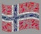 Waving Vaccine Norway Flag - Collage of Syringe Icons