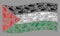 Waving Vaccine Palestine Flag - Collage with Needle Icons