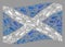 Waving Vaccine Scotland Flag - Mosaic with Syringe Icons