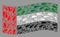 Waving Vaccine United Arab Emirates Flag - Collage with Needle Elements