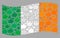 Waving Validation Ireland Flag - Collage of Thumb Up Elements