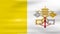 Waving Vatican City Flag, ready for seamless loop