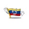 Waving venezuela flag in the character cupboard