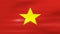 Waving Vietnam Flag, ready for seamless loop