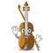 Waving violin in the shape cartoon wood