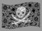Waving Virus Therapy Pirate Flag - Mosaic of Virus and Needle Elements