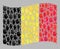 Waving Vote Belgium Flag - Collage of Raised Up Ballot Arms