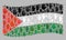 Waving Vote Palestine Flag - Mosaic with Raised Up Referendum Arms