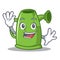 Waving watering can character cartoon