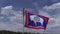 Waving Wyoming flag created in graphics animation