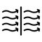 Wavy arrows of heat icon, outline style