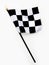 Wavy Black and White Finish Line Checkered Flag