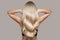 Wavy blond hair back view