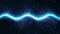 Wavy bright line and light particles falling off it, abstract, dark background