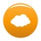 Wavy cloud icon orange