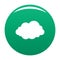 Wavy cloud icon vector green