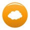 Wavy cloud icon vector orange