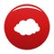 Wavy cloud icon vector red