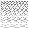 Wavy, criss-cross, zig-zag lines. Set of different levels