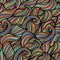 Wavy curled seamless pattern. Abstract outline colorful texture