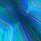 Wavy digital illustration of striped pattern floating lines. Trendy template with curving iridescent wires. 3d rendering