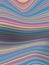 Wavy digital illustration of striped pattern floating multicolored lines. Trendy colorful geometric backdrop. 3d render