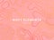 Wavy elements, pink liquid topography pattern. Coral memphis relief website banner background or landscape, fluid