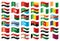 Wavy flags set - Africa & Middle East