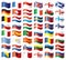 Wavy flags set - Europe