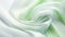 Wavy green fiber ribbon and bump with pure white background, soft curve dynamics and a delicate color gradient