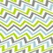 Wavy Green Grey and Blue Chevron Pattern