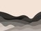 Wavy landscape in a minimalistic style. Landscape with hills. Boho decor for prints, posters and interior design. Mid Century