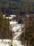 Wavy landscape at Tallhedsvagen near Norsjo in Sweden. The image has a special diagonal effect due to wavelet processing