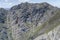wavy layered rocky cliffs at Langeberge range aerial, South Africa