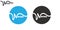 Wavy line waves logo set brand insignia clean wavy line design