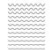 Wavy lines. Isolated vector waves collection on white background. Sea ocean black lines. Abstract wave amplitude