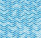 Wavy lines regular repeat endless background, vector abstract seamless pattern, technical digital style blue colored rhythmic