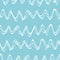 Wavy lines seamless vector pattern background. Entwined strands of painterly uneven horizontal sea waves backdrop