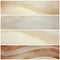 Wavy natural color website banners or stripes, graphic art design in neutral brown and beige